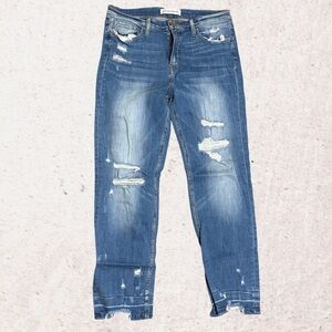 Flying Monkey Blue Distressed Ankle Jeans